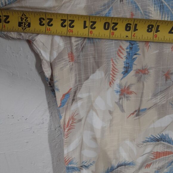 Island Shores Button Up Shirt Adult Mens L Floral Hawaiin Aloha Short Sleeve - Picture 6 of 7
